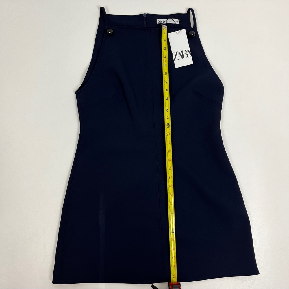 Zara Short Dress With Buttons NWT : Navy Blue - Picture 12 of 13